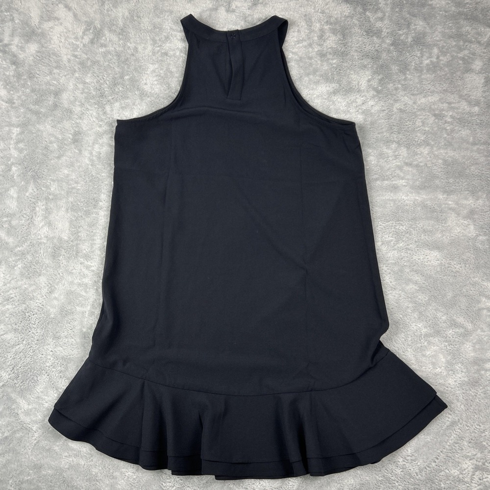 Mudpie Dress Medium Sleeveless High‎ Neck Ruffle Hem Minimalist Black - Picture 7 of 11
